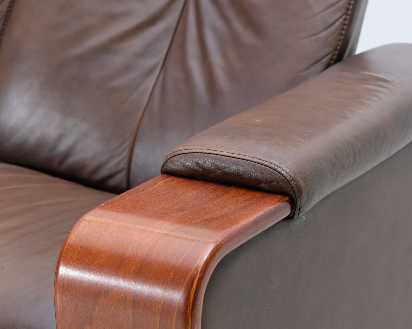 Ekornes 3-istuttava mekanismisohva ruskea